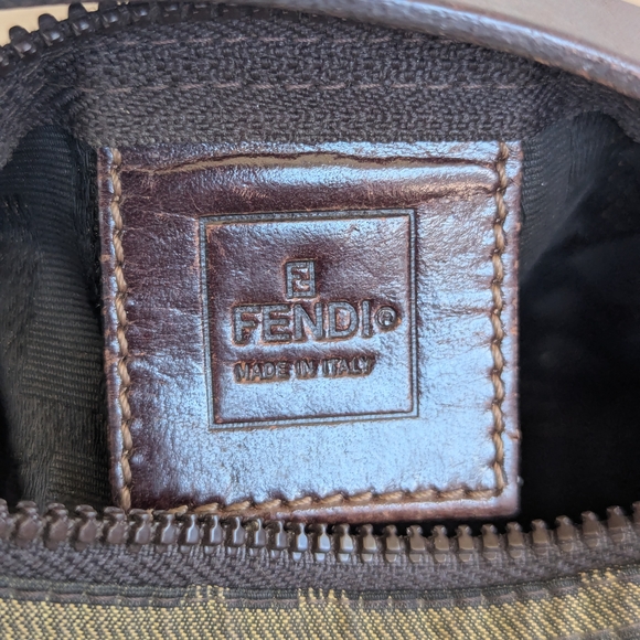 Fendi Zucca Canvas Mini Baguette Wristlet - Brown/Black - Picture 15 of 16